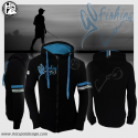 Felpa con zip Go Fishing Hotspot Design