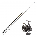 Kit combo rod and reel for surfcasting fishing shore angling