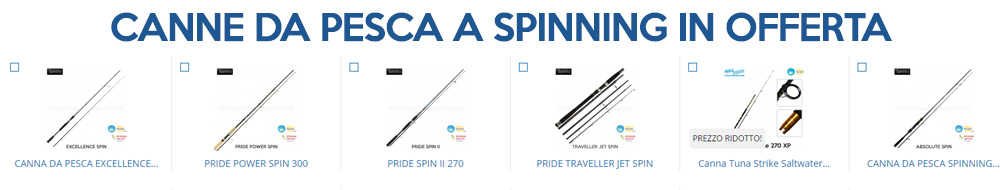 canne da pesca a spinning in offerta